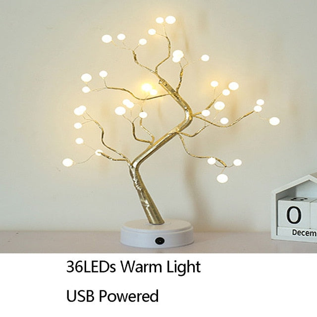 tabletop bonsai tree light Night Light Home Decoration Bonsai Style Party Cherry Tree Shape LED L – IanTestStore123